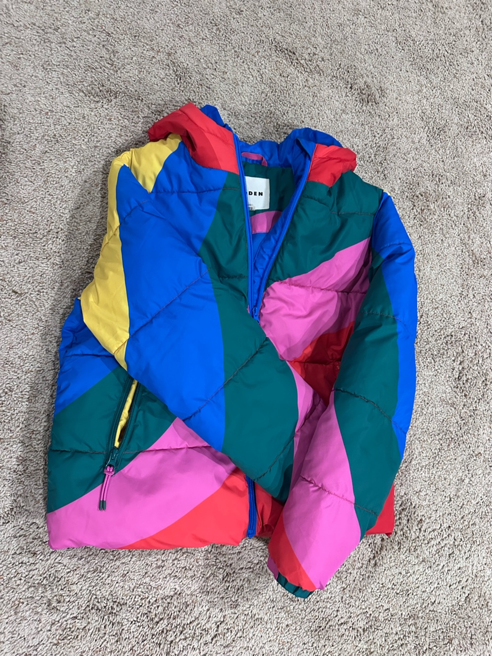 Boden Hooded puffer coat - Size 4 - Picture 9 of 16